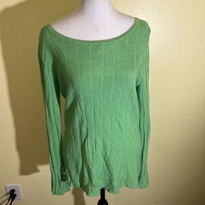 Rafaella Vibrant Green Knit Top Small